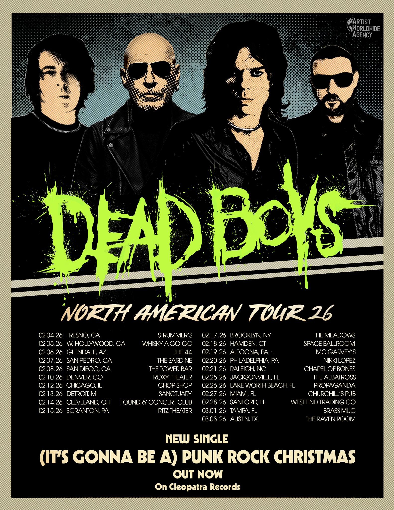 The Dead Boys Tour Poster 2026